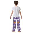 thumbnail image 4 of FORMRS Boys Pajama Pants with Pockets Size 6-8Y Kids Lounge Sleep Bottoms, Halloween Ghosts Purple, 4 of 8
