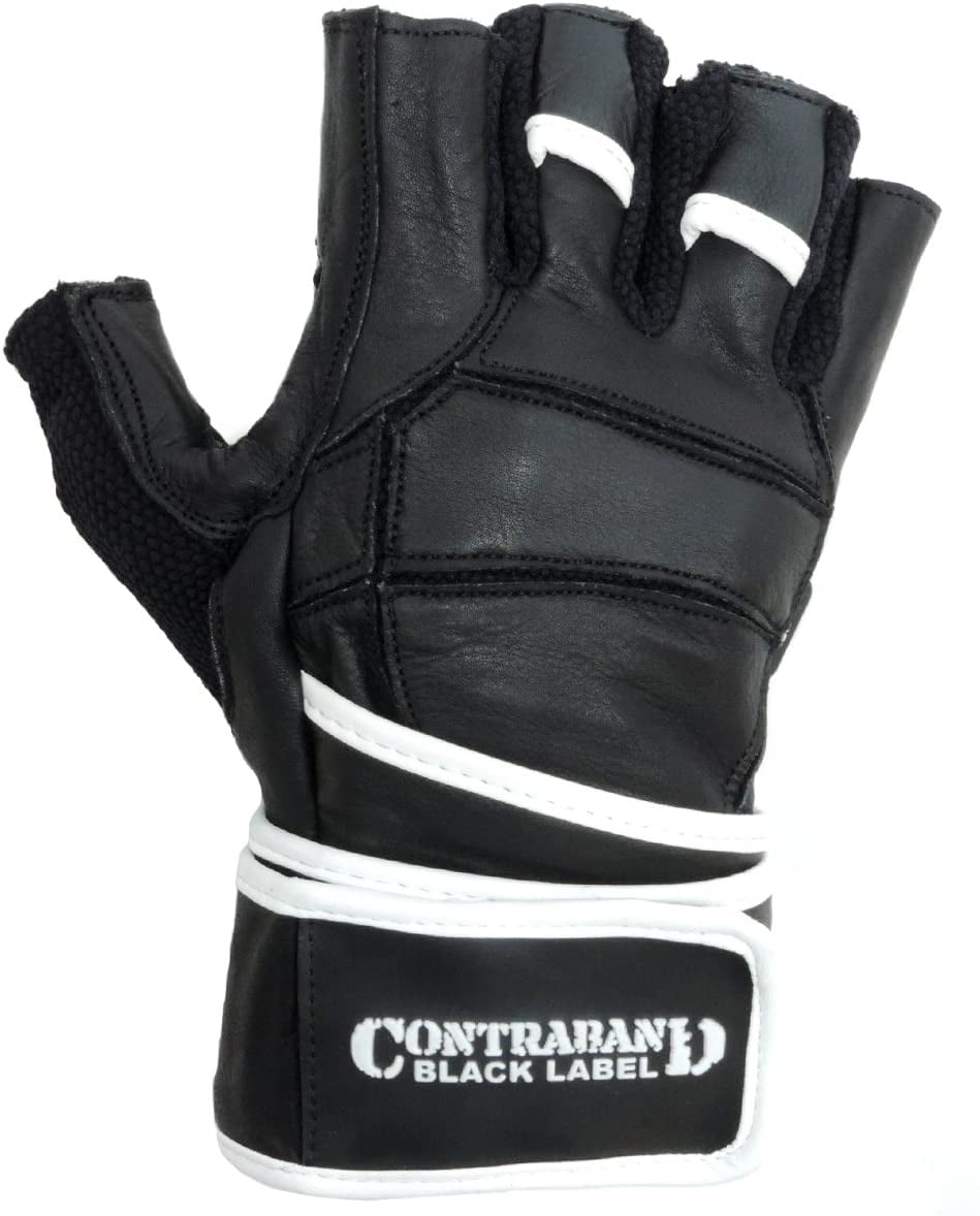 Contraband Black Label 5990 Wrist-Lock Gloves w/ Rubber XTREME Traction Pads 