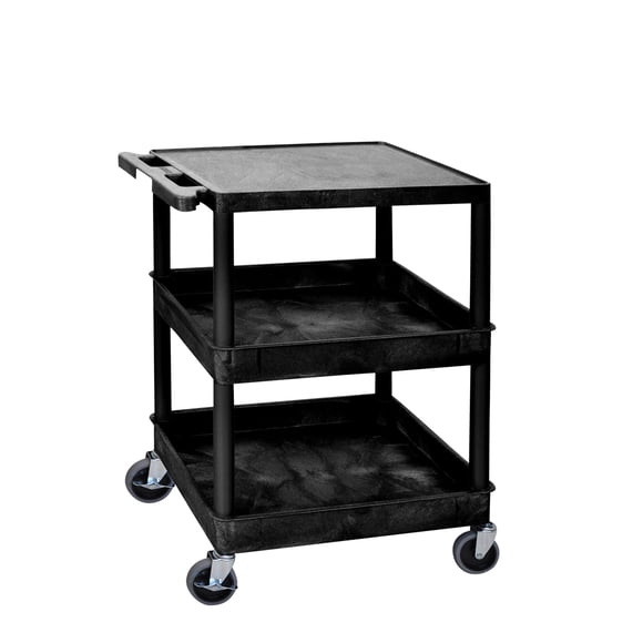 Carrito para bañera LUXOR STC211-B negro, 61 x 46 x 93 cm, fabricado en EE. UU.
