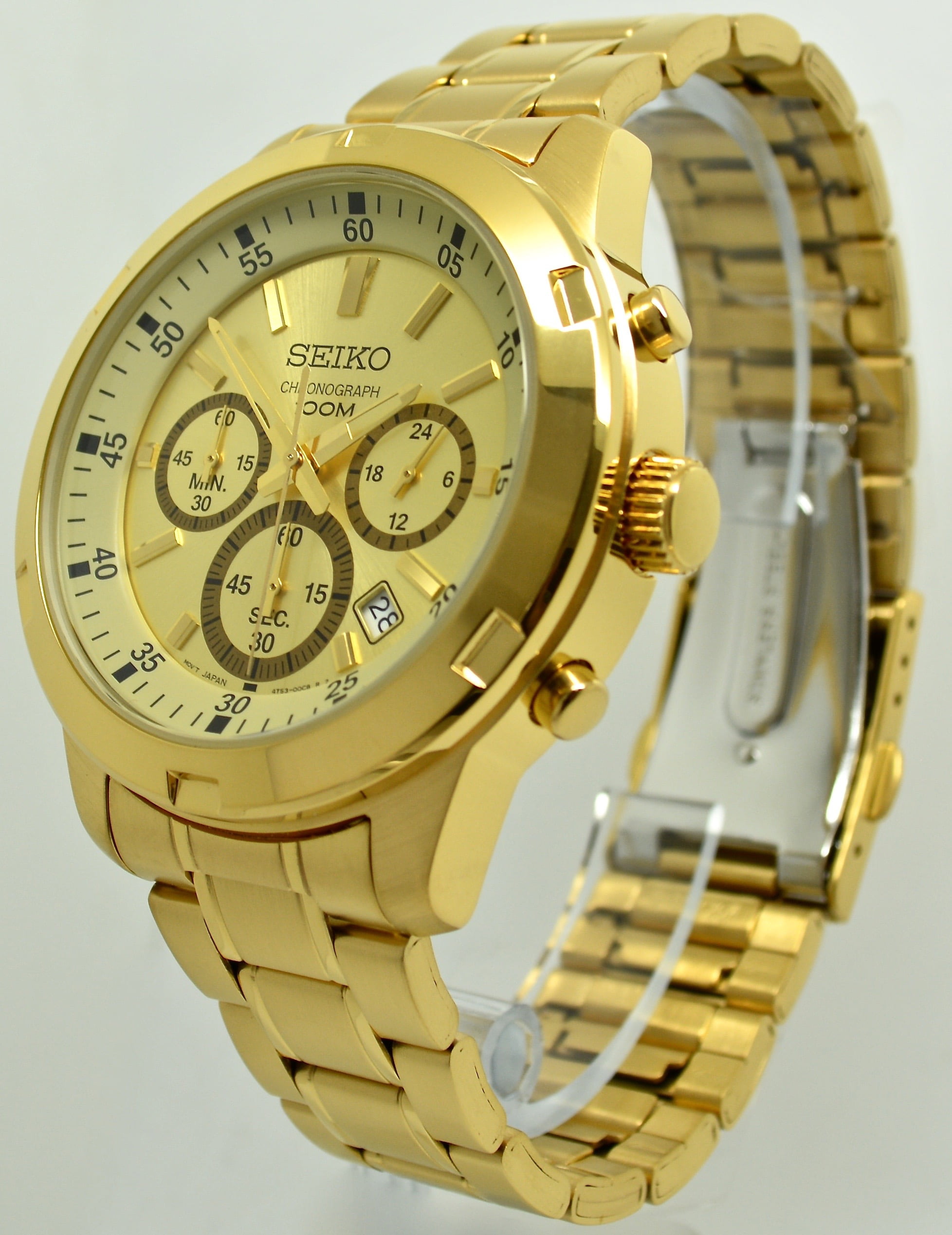Seiko Men's SKS610 Gold Stainless-Steel Japanese Chronograph Fashion Watch  