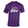 thumbnail image 2 of Respect My Tshirt - Libra Zodiac Sign Graphic T-Shirt, Astrology Symbol Design, Crew Neck, Purple, Large, 2 of 5