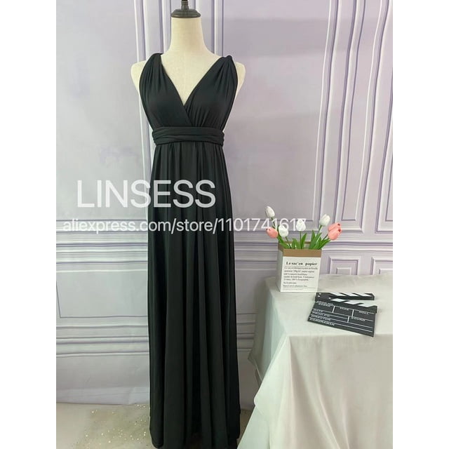 Robe Infinity Longue au Sol Longue Maxi Convertible Formelle Portefeuille Aguichant Robe de Demoiselle d'Honneur Robe de Soirée Robe de Mariage Cocktail