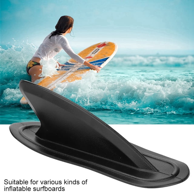 Barber Shop Pencil Side Fin Black Pvc Surfboard Accessory Pvc Surfing Surf Side Small Water Fin For Paddle Board Stability