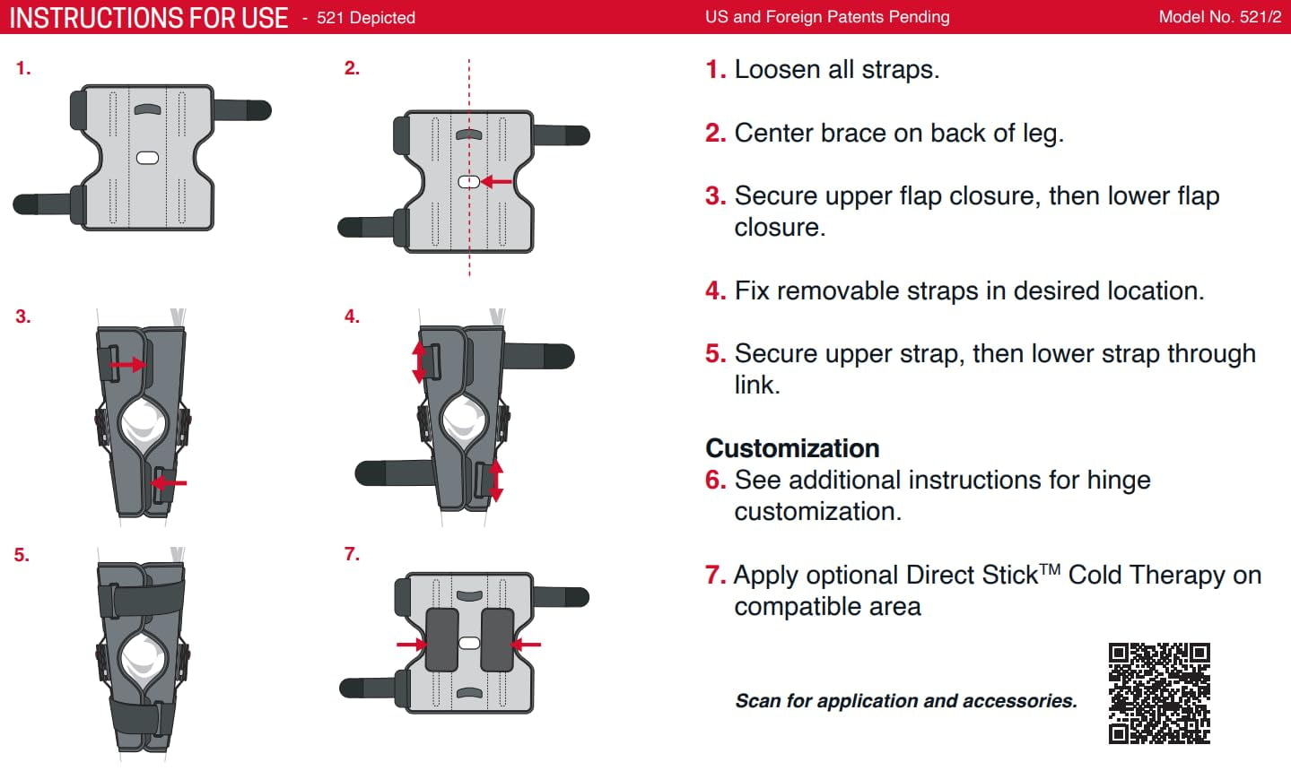 Ezy Wrap Rally ROM Hinged Knee Brace – Adjustable Motion Control Knee Support with Removable Hinges for Stable Recovery