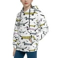 thumbnail image 2 of Fotbe Dachshund Dog Puppy Pattern Youth Pullover Hooded Sweatshirt, Boys Hoodie, Kangaroo Pocket Hoodie for Kids Girls -Medium, 2 of 6