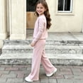 thumbnail image 7 of Toddler Girls Summer Sportswear Set 1-12Y, Breathable Long Sleeve Zip Jacket High Waist Yoga Trousers 2 Piece Outfit Pink 1 Years, 7 of 7