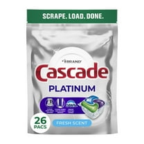 Cascade Platinum Fresh Scent Dishwasher Detergent ActionPacs - 26 ct- Pack of 2