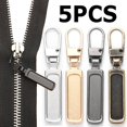 thumbnail image 3 of Extractor de cremallera desmontable de 5 piezas, kit de reparación de cabeza de cremallera de Metal de repuesto Universal, equipaje, Monederos, bolsos, ropa, deslizador de cremallera, 3 of 4