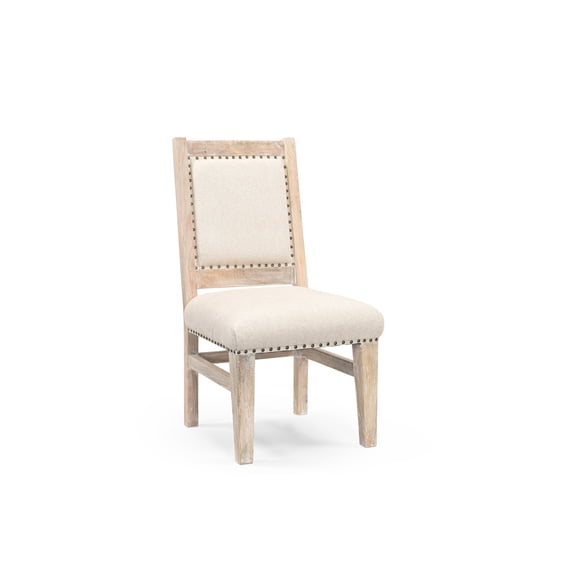 Taran Designs Kenneth Upholstered Solid Wood Accent Chair in Beige
