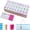 Classic Floral, variant on 4 Layer Mahjong Tiles, 160 Pcs Premium Acrylic American Set with Exquisite Carrying Bag, Clear Engraved Western Game with Dice for Adults, Portable Home Travel Social Gathering