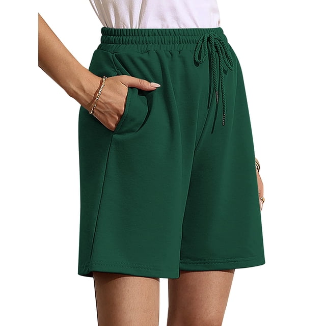 Bermudas casuales Quenteen, holgadas, de algodón, para mujer