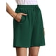 thumbnail image 1 of Bermudas Quenteen para mujer, informales, holgadas, de algodón, tamaño mediano, 1 of 7