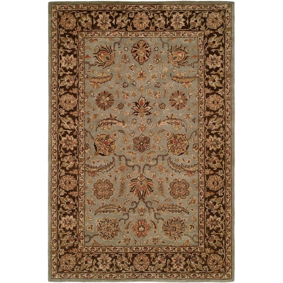 K2 Floor Style Empire Light Blue/Brown Hand-Tufted Wool Area Rug