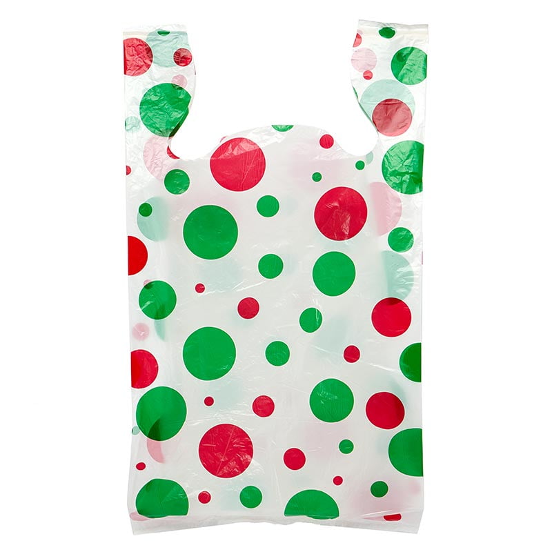 Christmas Plastic Bags 12" X 7" X 22" Quantity 1000 by Paper Mart