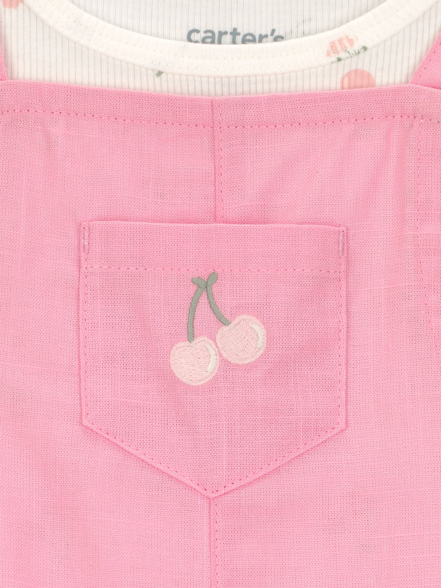 Carter's Child of Mine Baby Girl Overall Set, 2-Piece, Sizes 0/3-24 Months