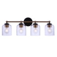 thumbnail image 7 of Coppa 4 - Light Flat Black And Satin Brass Brass Traditional Incandescent Glass And Steel Wall Sconce, 7 of 7