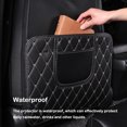 thumbnail image 2 of Kenally Alfombrillas antipatadas de cuero para coche, funda protectora de medio paquete para respaldo de asiento, organizador con bolsillos de Ventana automotriz línea roja Kenally VI022680-01, 2 of 6