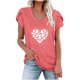 thumbnail image 1 of Blusa informal con estampado de manga corta y cuello en V de verano para mujer con estilo OAVQHLG3B Store  lin121212, 1 of 4