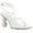 White, variant on Womens White Strappy Stacked Sphere Metallic Accent Heel Padded Ankle Strap Lilliana Square Toe Sculpted Heel Buckle Heeled Sandal 11 M