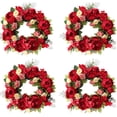 thumbnail image 4 of Decoración de puerta exterior hecha a mano para mejorar el paisajismo Corona de flores de peonía artificial, 4 of 6