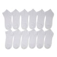 thumbnail image 3 of 12-Pairs Women's Ankle Athletic Low Cut Socks Colorful Solid Lightweight Casual Socks White, 3 of 4