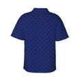 thumbnail image 3 of Bixox Men's Hawaiian Shirts Men's Navy Blue Print Short-Sleeve Shirt-Large, 3 of 8