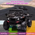 thumbnail image 1 of Historyli Auto eléctrico para montar: volante realista,asiento espacioso con cinturón de seguridad,espacio de almacenamiento independiente,neumáticos duraderos con amortiguadores y control remoto, 1 of 7
