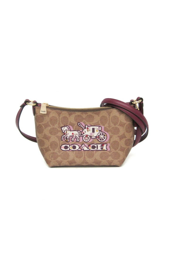 Pre-Owned Coach Signature Horse And Carriage Zip Top CX606 Women's Leather,PVC... (Good)