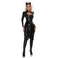 thumbnail image 3 of Sexy Lingerie Women Erotic Babydoll Clubwear Plus Size Open Mini Dress Black M, 3 of 5
