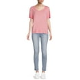 thumbnail image 2 of Time and Tru Women's Washed Scoopneck Top, Sizes XS-XXXL, 2 of 5