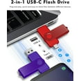 thumbnail image 5 of 4GB TYPE C Thumb Drive USB 2.0 Swivel Design 2-in-1 Type-C Memory Stick for Android Smartphone, Computer, MacBook, Tablet, PC (50Pack Black), 5 of 5