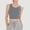 Gray, variant on High Neck Sports Bra for Women Longline Full Coverage Sports Bras Medium Impact Padded Workout Crop Tops for Yoga Gym Black XXL