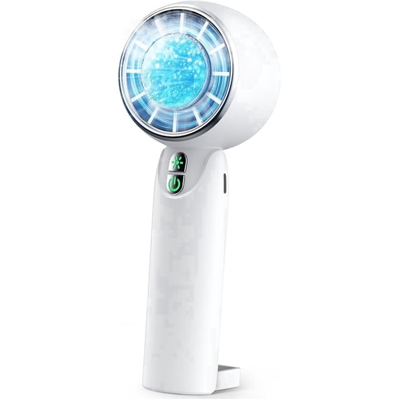 Handheld Turbo Fan 5-Speed Rechargeable Portable Mini Fan High-Speed for Travel Outdoor Gifts for Women Men - White