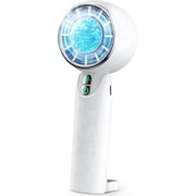 Handheld Turbo Fan 5-Speed Rechargeable Portable Mini Fan High-Speed for Travel Outdoor Gifts for Women Men - White