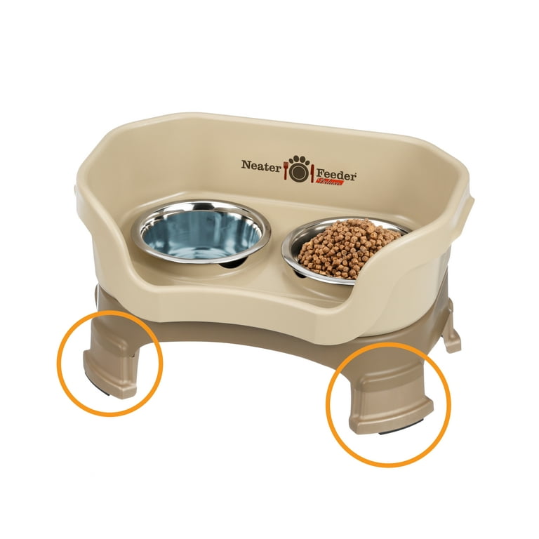Neater Pets Neater Feeder Express Mess-Proof Elevated Food & Water Bowls  for Small Dogs, Midnight Black