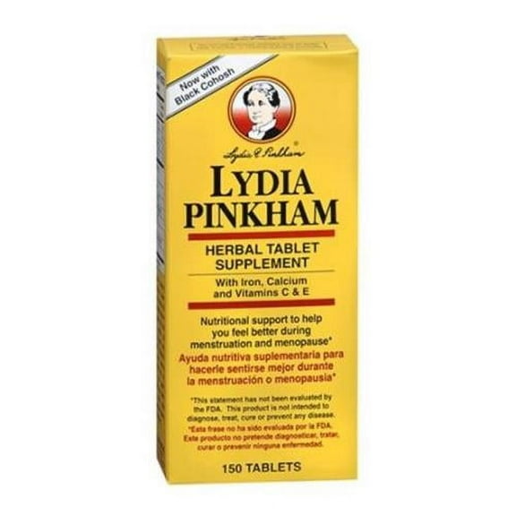 2 Pack Lydia Pinkham Herbal Tablets - 150 Tablets Each