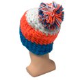 thumbnail image 4 of Empire Cove Winter Tri-Color Knit Beanie with Pom Pom- Blue, 4 of 5