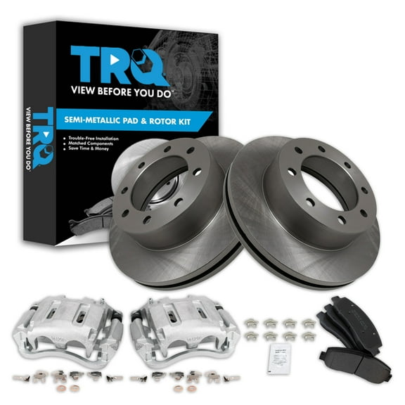 TRQ Front Brake Pad & Rotor Kit BKA39654 Fits Select 2005-2012 Ford F-350 Super Duty