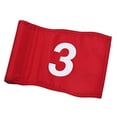 thumbnail image 1 of Langgg Drapeaux Rouges pour Intérieur et Extérieur Drapeau de Numéro Léger Options de Rangement Faciles pour Entraînement de Golf Drapeau de Golf Rouge No.3, 1 of 6