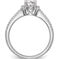 thumbnail image 2 of 14K White Gold Diamond Oval Semi-Mount Halo Engagement Ring (Size 7) Made In India rm2332e-100-waa, 2 of 5