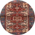 thumbnail image 1 of Ahgly Company Indoor Round Traditional Saffron Red Persian Area Rugs, 3' Round, 1 of 6