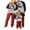 Red Grey, variant on Sunisery Merry Christmas Family Matching Pajamas Sets Plaid Deer Print Holiday Xmas Pjs Sleepwear For Family
