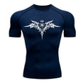 thumbnail image 5 of Hmhnsya Mens Compression Shirt Rash guard Fitness For Men Gym Sports T-Shirt Running Sweatshirt Outdoor Mountaineering Training, 5 of 7