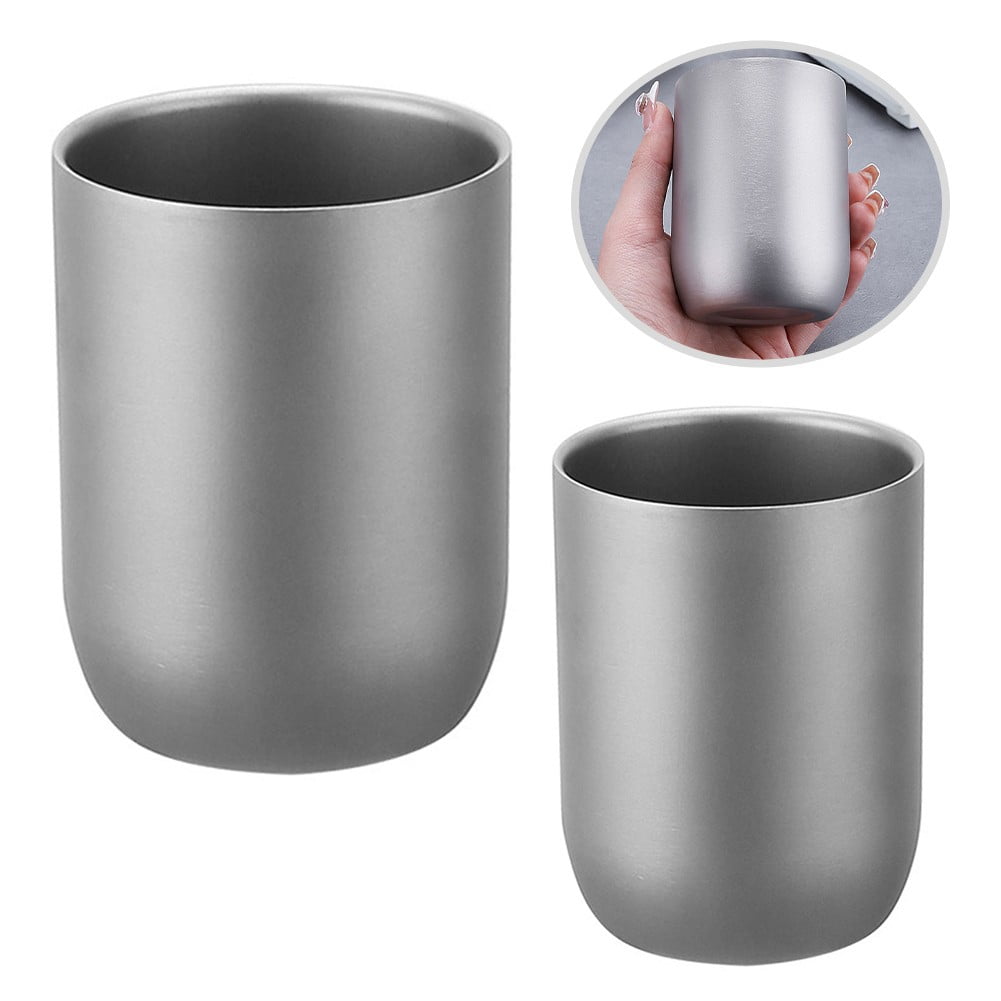 240ml/8oz Double-Walled Ti Drinking Cup Insulated Coffee Cup For Camping Picnics