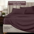 thumbnail image 4 of Superior 1000 Thread Count Egyptian Cotton Sheet Set, Deep Pocket Bed Sheets, King, Plum, 4 of 13
