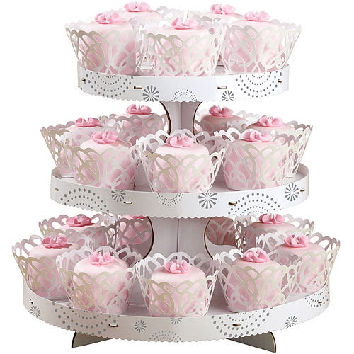 Round Wedding Cupcake Stand Kit With 24 Wraps and Cups Wilton Your