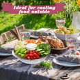 thumbnail image 6 of 3-Piece 11.8-inch Refrigerated Party Tray Set with Dividers, Includes Chilled Party Platters, Cooked Food Platters, Cold Dishes, and Dipping Sauces; Suitable for Fruits, Seafood, and Vegetables, 6 of 7