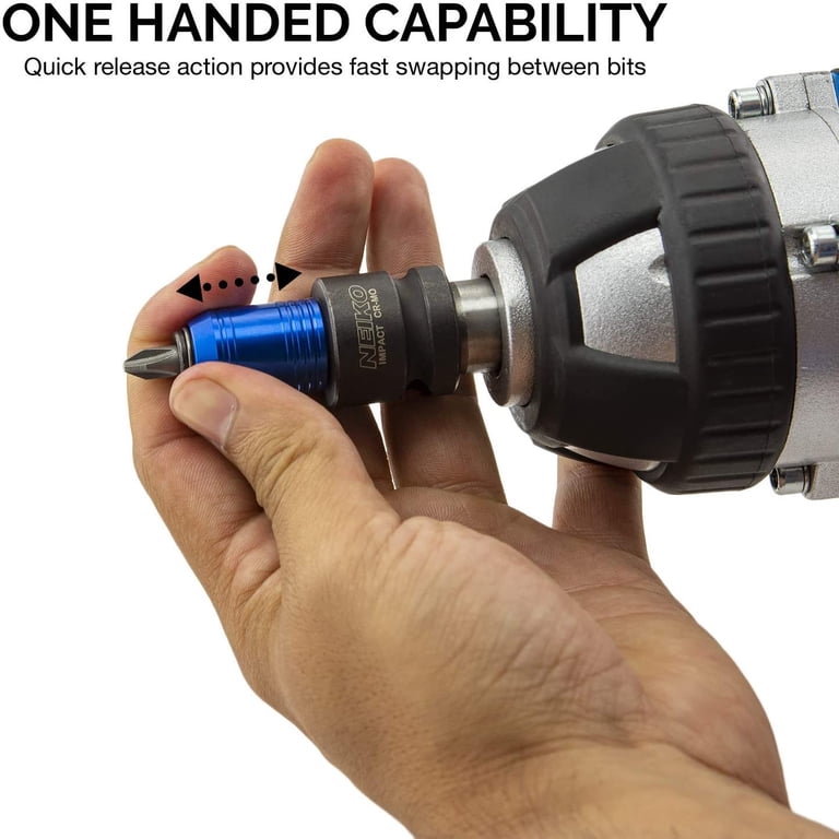 Stahla 2-Piece Impact Wrench Adapter Set – 1/2 To 1/4 Bit Holder With Telescopic Design For Ratchet & Drill Conversions