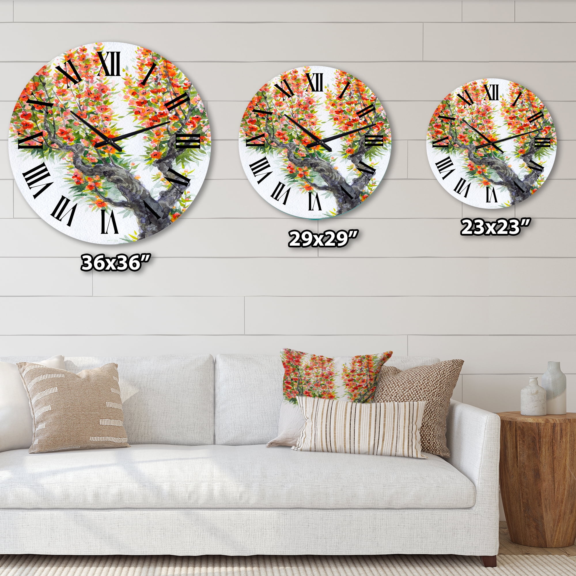 Designart 1 in Quartz Traditional Wall Clock