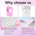 thumbnail image 3 of 2-in-1 Pet Grooming Glove - Waterproof Silicone Deshedding Brush for Dogs & Cats, Bathing & Massage Mitt - Pink, 3 of 11